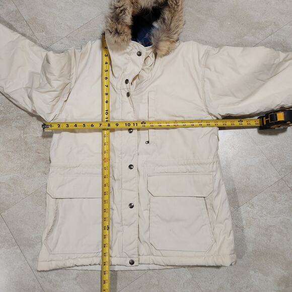 VTG Woolrich Womens M Medium Coyote Fur Hood Blanket Lined Parka Jacket Coat - Picture 7 of 10